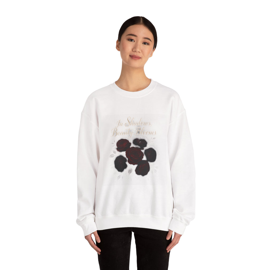 Floral Memory Crewneck Sweatshirt — Vintage Rose Petal Design