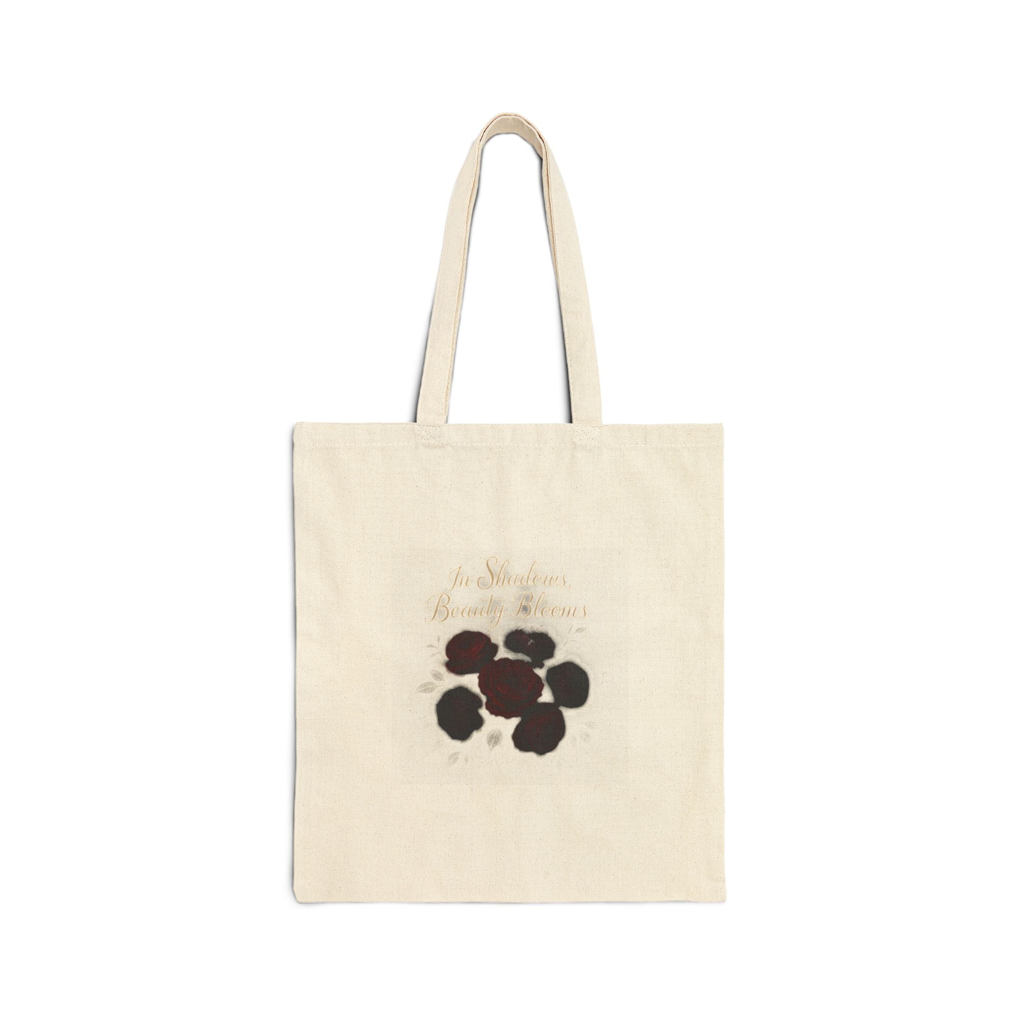 Canvas Tote Bag — Minimal Mushroom Print Eco-Friendly Grocery & Market Tote