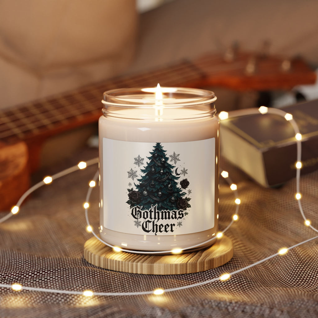 Gothmas Cheer Scented Soy Candle — 9oz Holiday Pine & Spice Jar