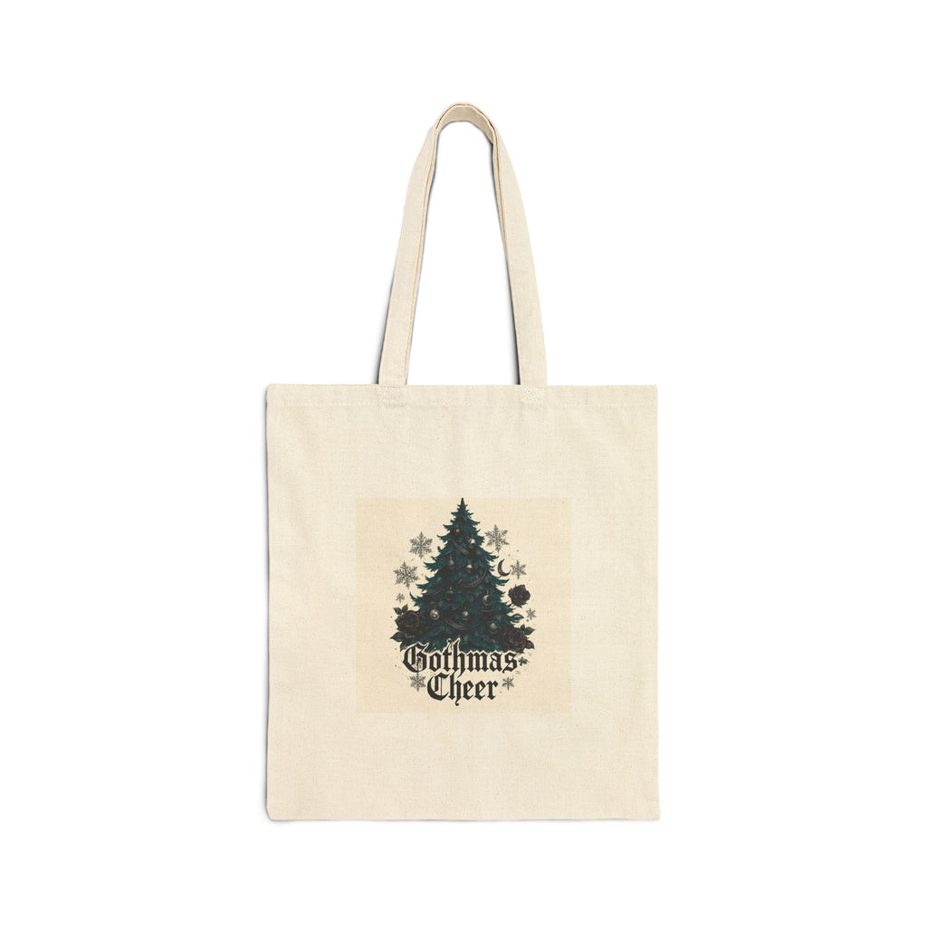 Tote Bag — Gothmas Cheer Christmas Tree Holiday Canvas Tote