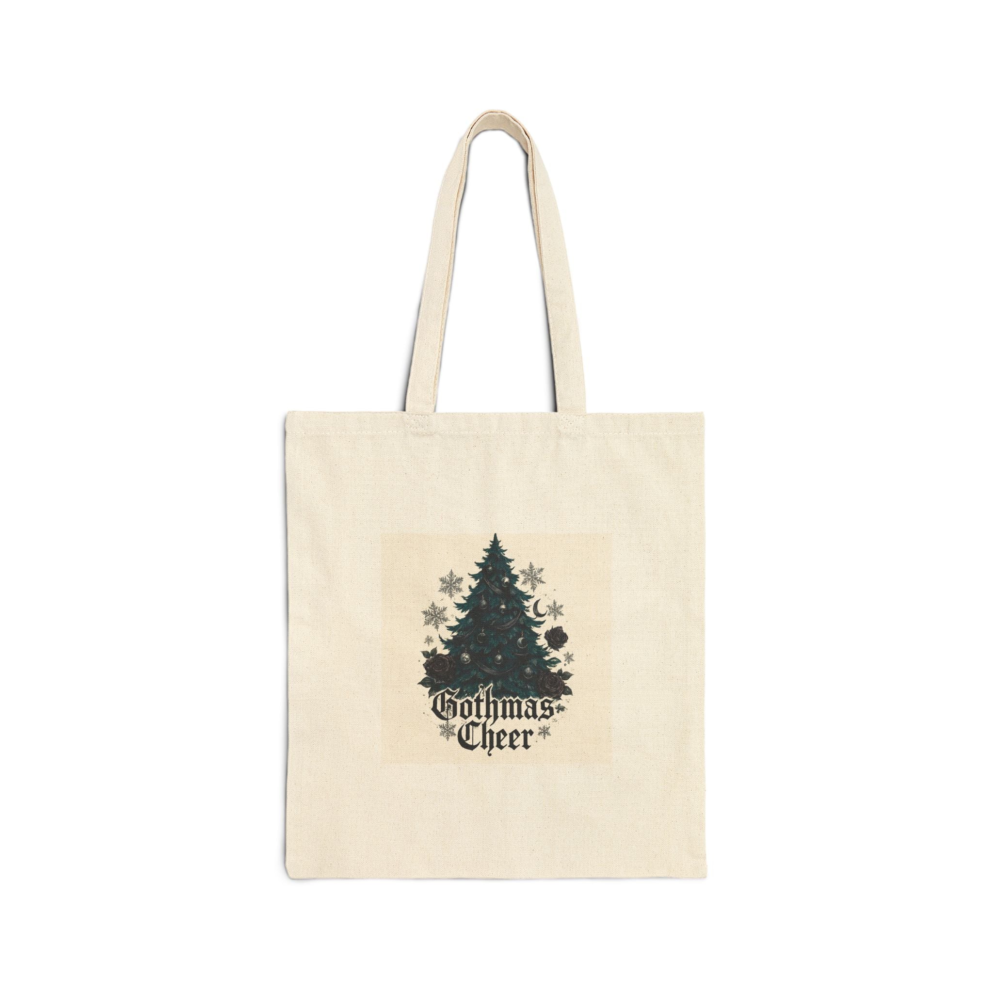 Tote Bag — Gothmas Cheer Christmas Tree Holiday Canvas Tote
