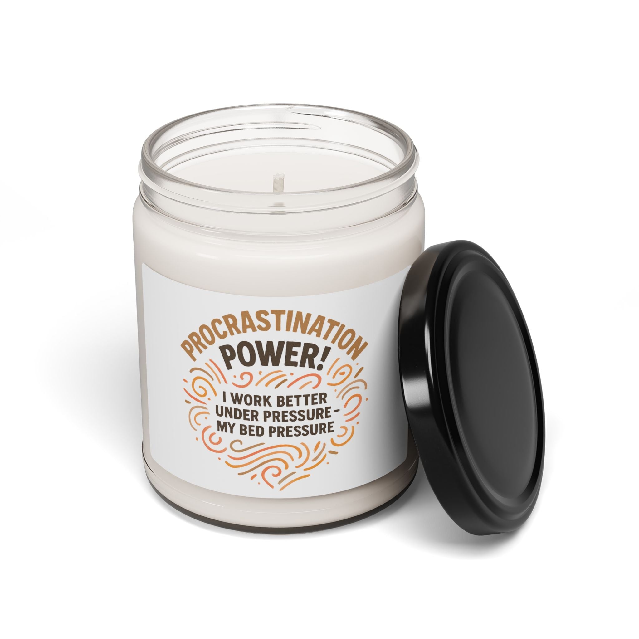 Procrastination Power! Scented Soy Candle — 9oz Motivational Gift