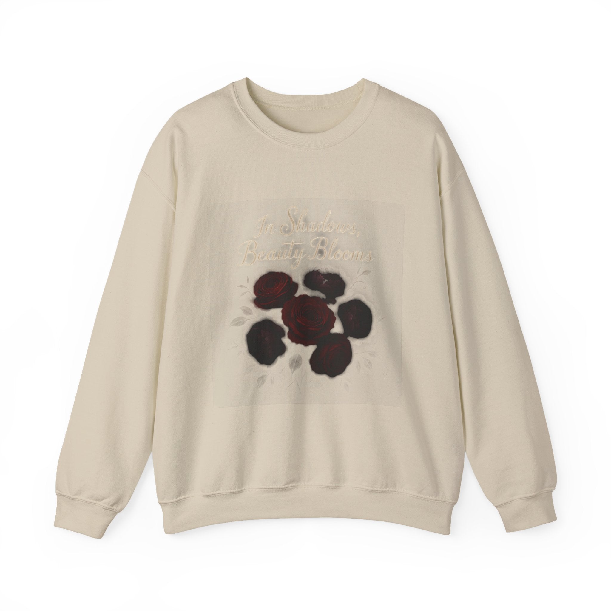 Floral Memory Crewneck Sweatshirt — Vintage Rose Petal Design