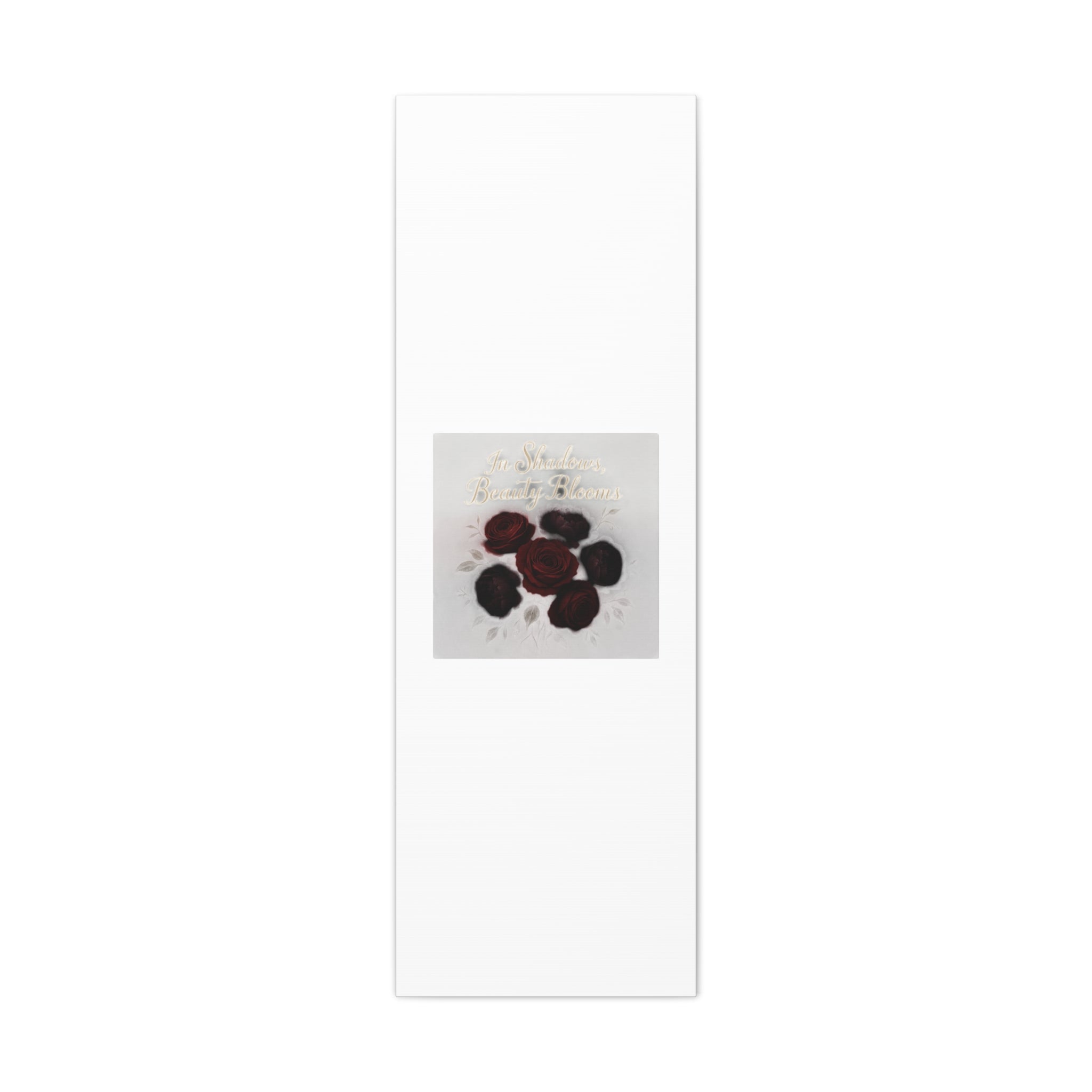 Canvas Wall Art - "In Shadows, Beauty Blooms" Dark Red Roses Stretched 1.25"
