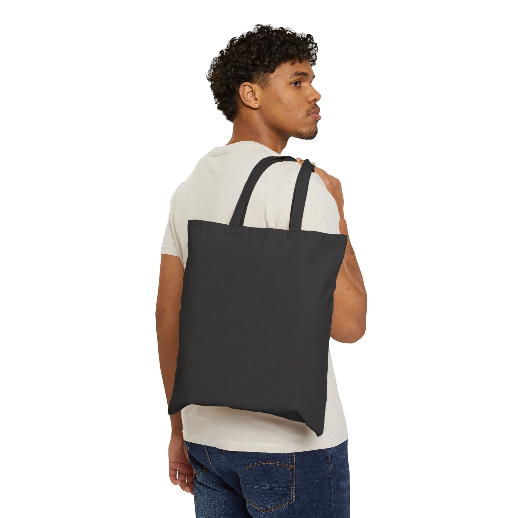 Canvas Tote Bag — Minimal Mushroom Print Eco-Friendly Grocery & Market Tote