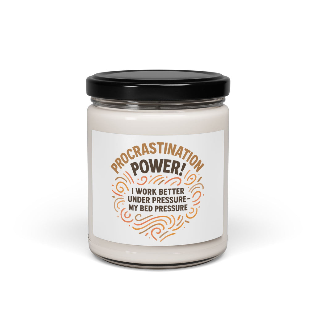 Procrastination Power! Scented Soy Candle — 9oz Motivational Gift