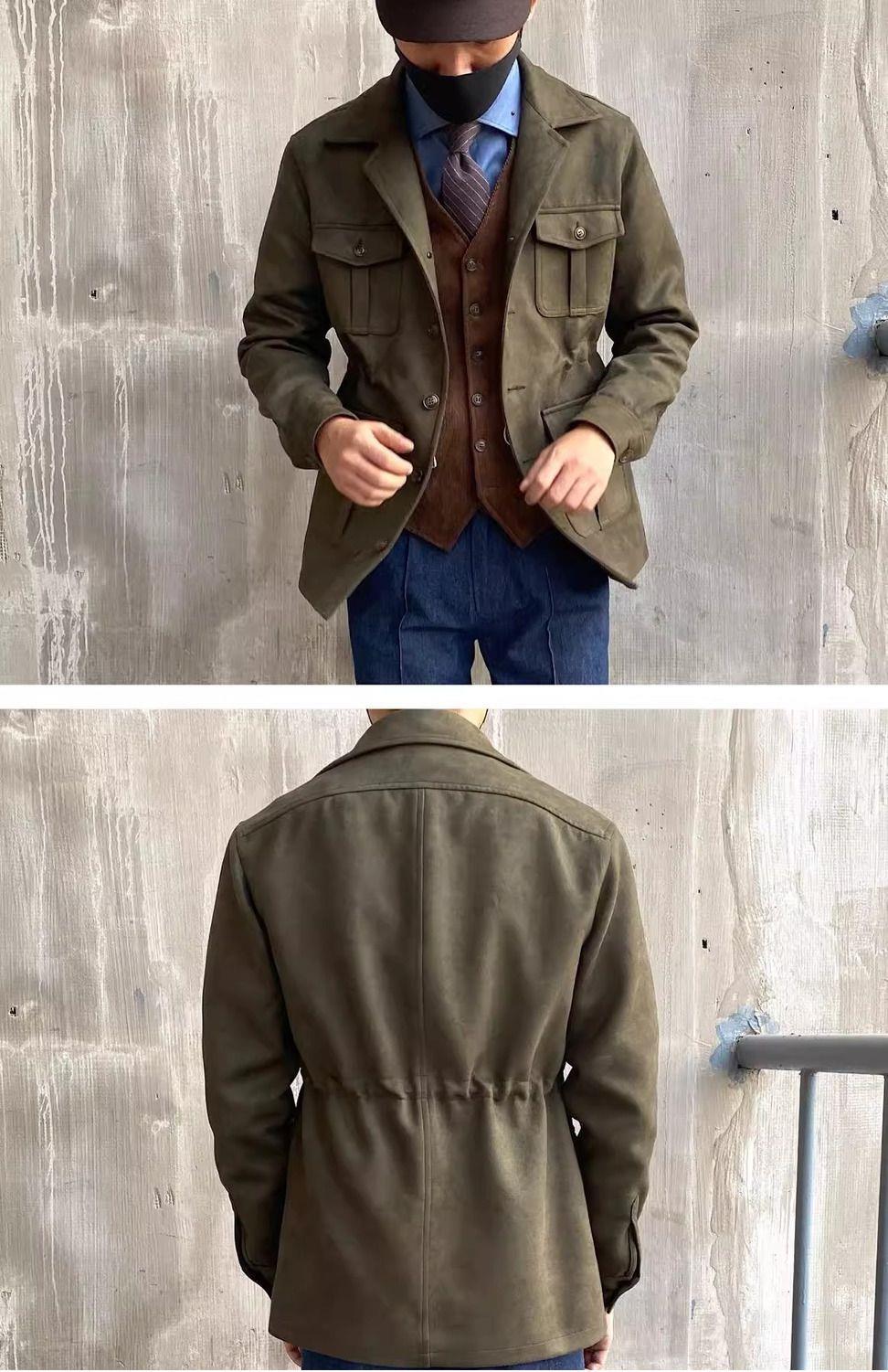 Japanese-style Retro Slim Jacket Men