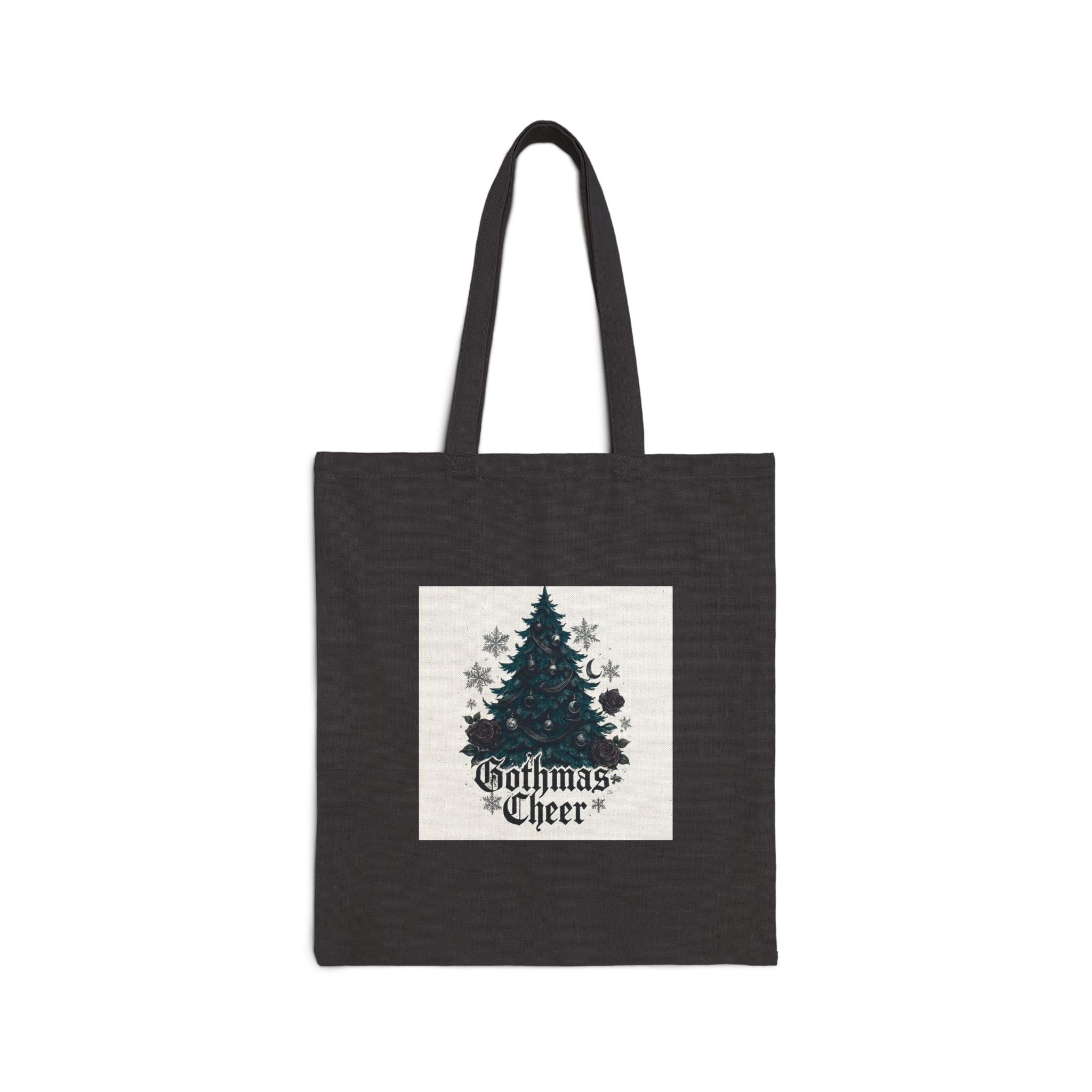 Tote Bag — Gothmas Cheer Christmas Tree Holiday Canvas Tote