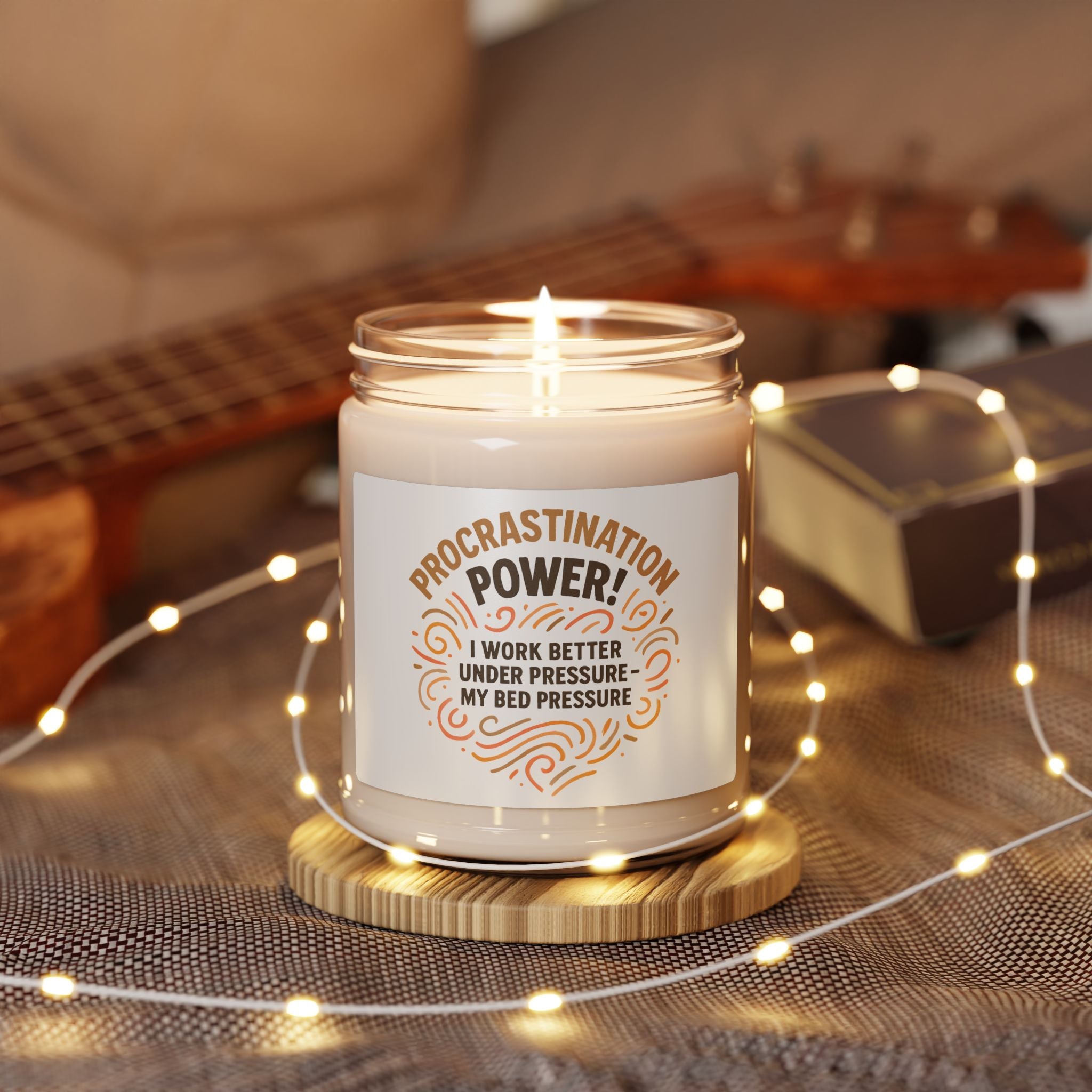 Procrastination Power! Scented Soy Candle — 9oz Motivational Gift