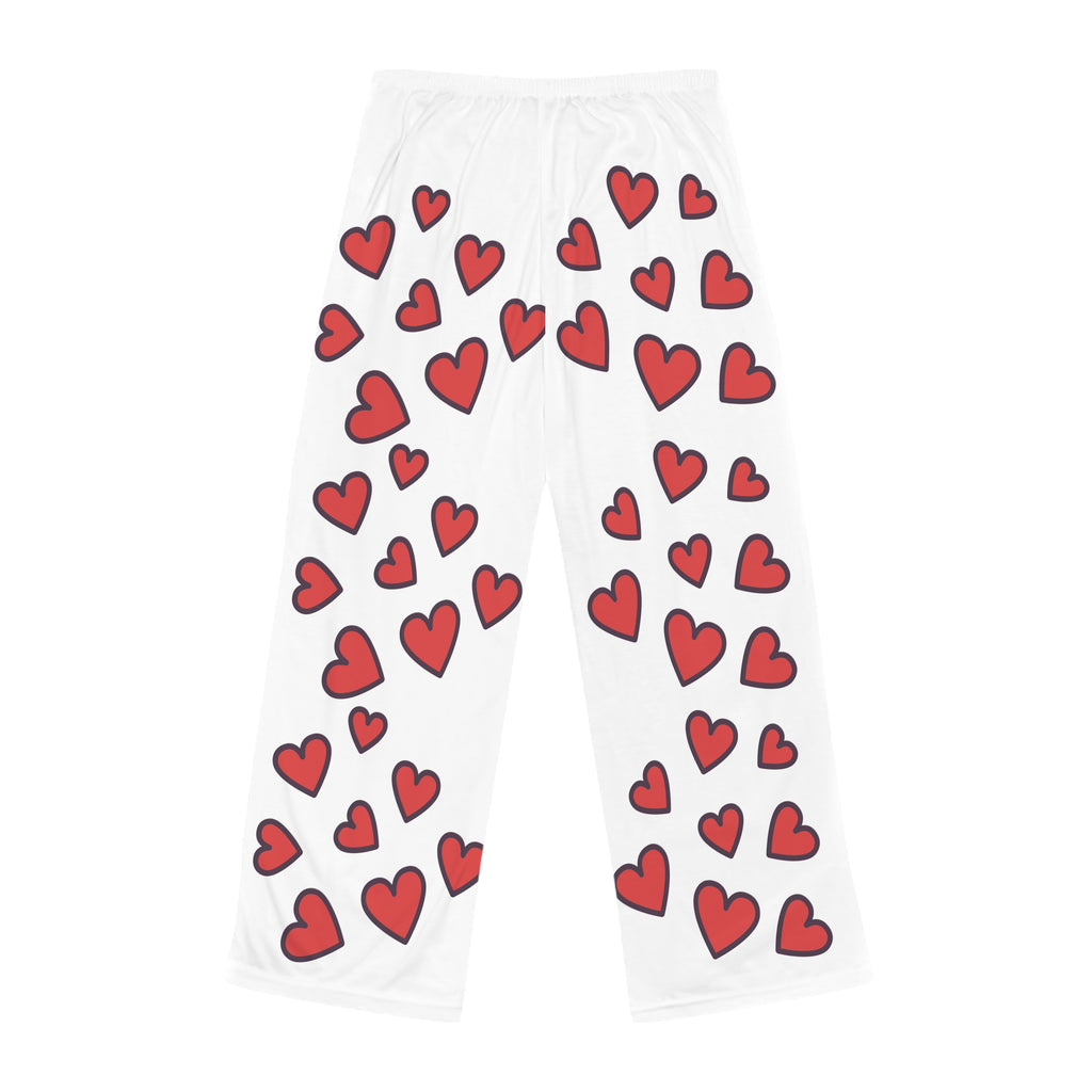 Valentine Heart Tic-Tac-Toe Women's Pajama Pants — 'Be Mine' All-Over Print