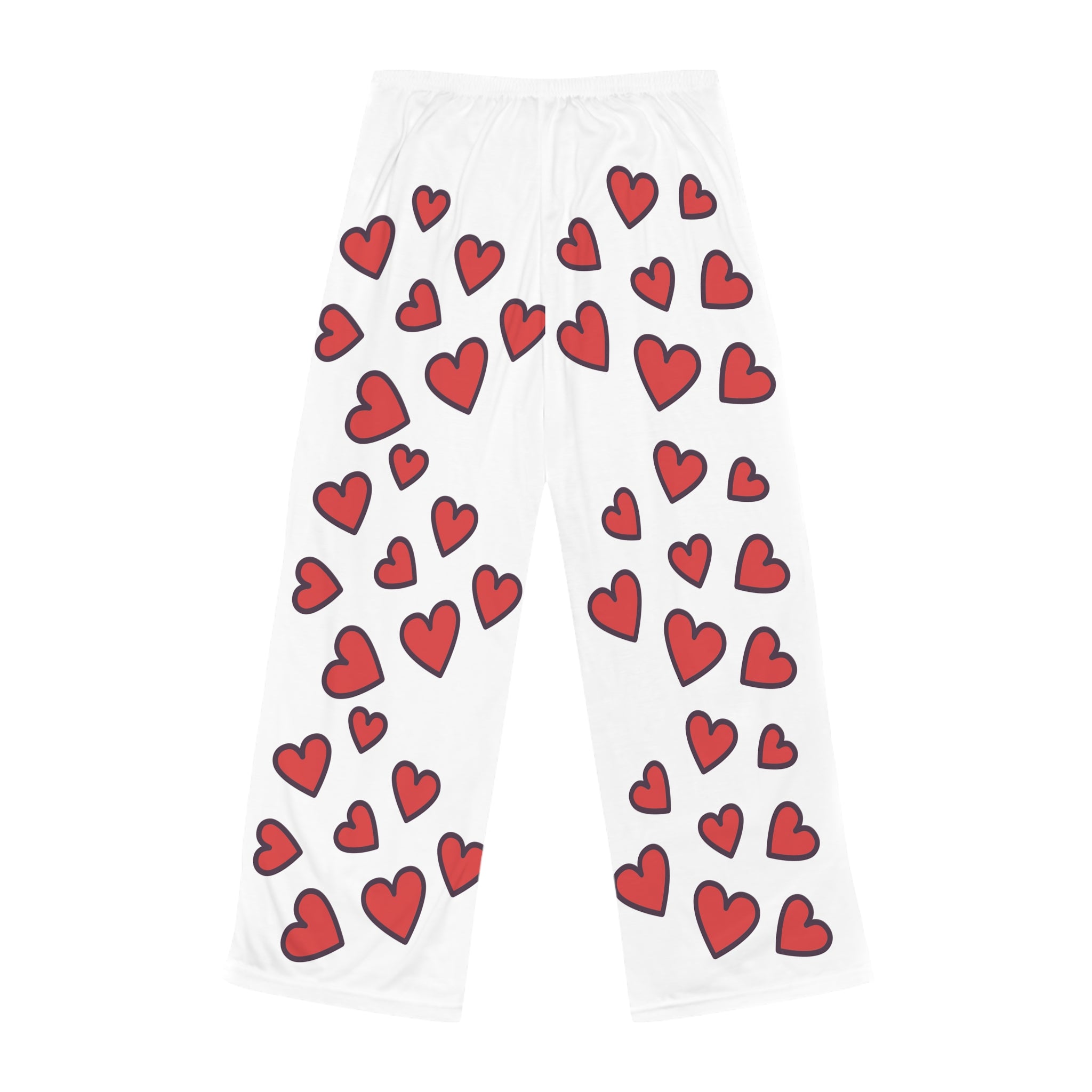Valentine Heart Tic-Tac-Toe Women's Pajama Pants — 'Be Mine' All-Over Print