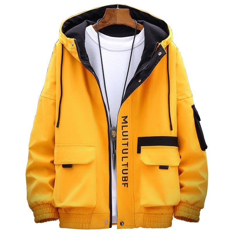 Men's Jackets Thickened Casual Trendy Hooded Tops