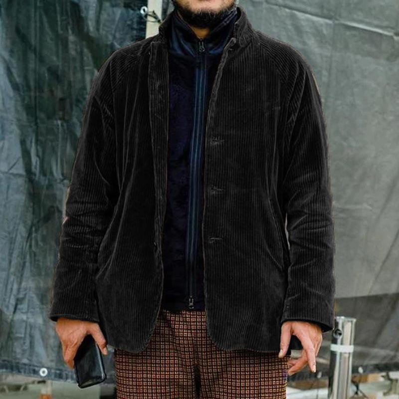 Men Coat Brown Fashion Trend Jacket Top