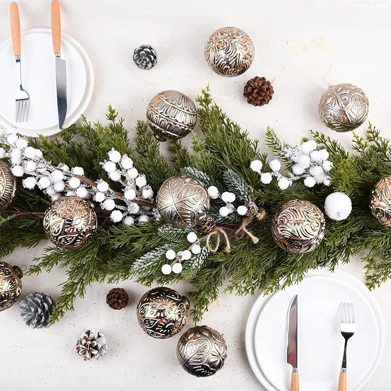 8CM12PCs Retro Christmas Ball Set Decorations