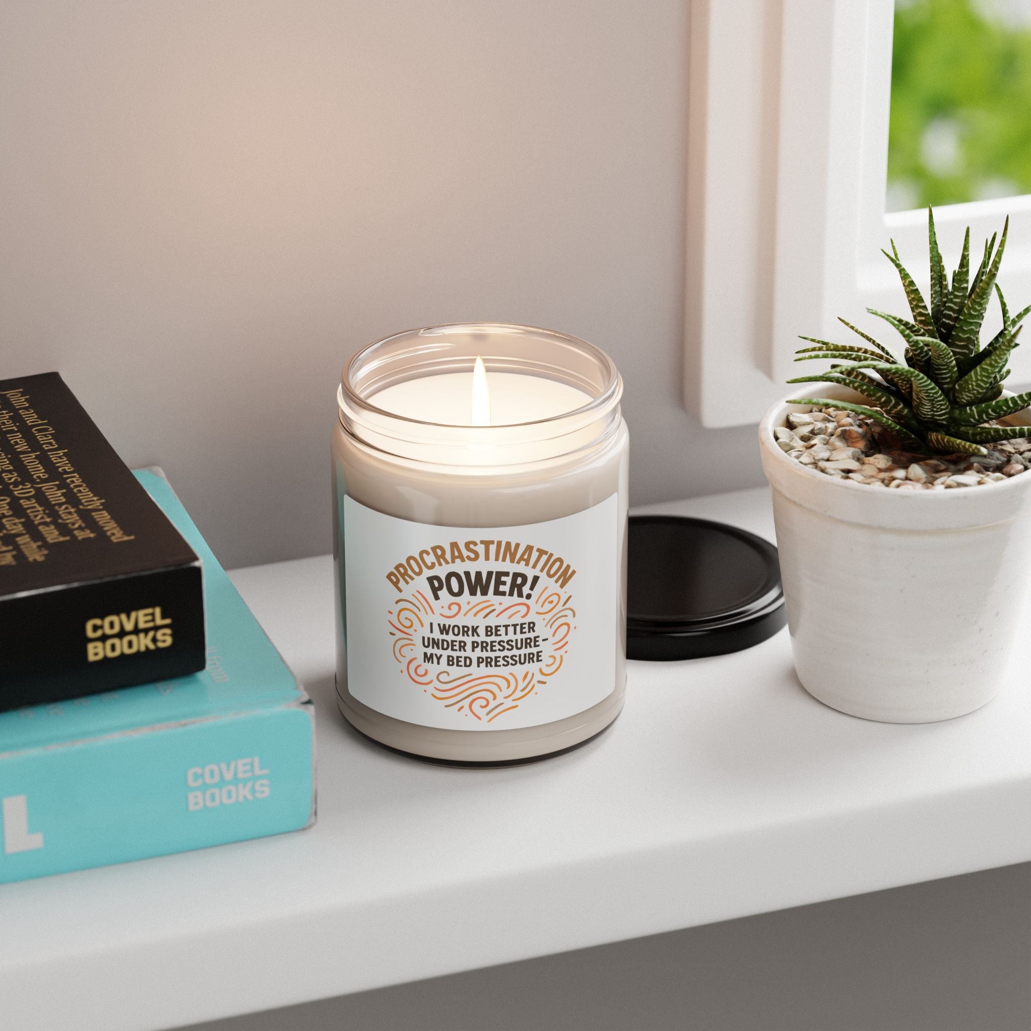 Procrastination Power! Scented Soy Candle — 9oz Motivational Gift