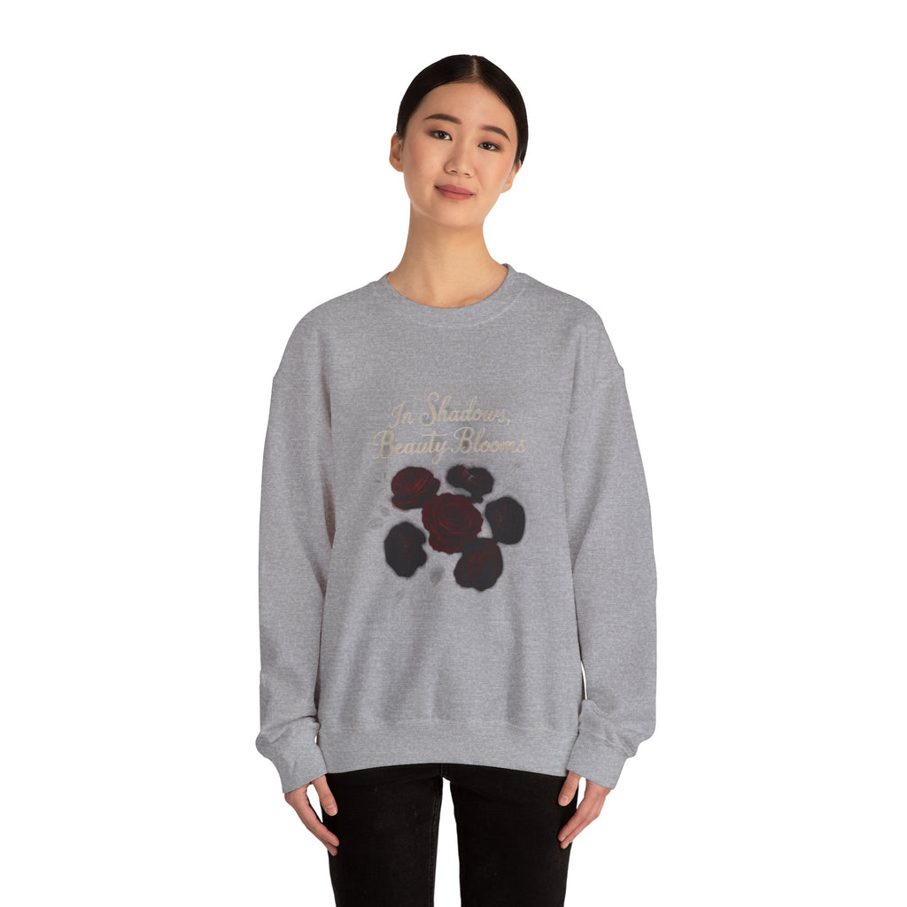 Floral Memory Crewneck Sweatshirt — Vintage Rose Petal Design