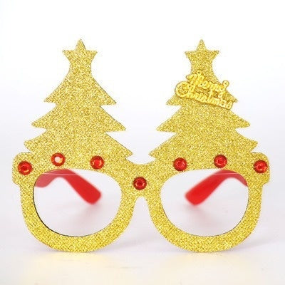 2025Golden Glasses Christmas Day Party Decoration