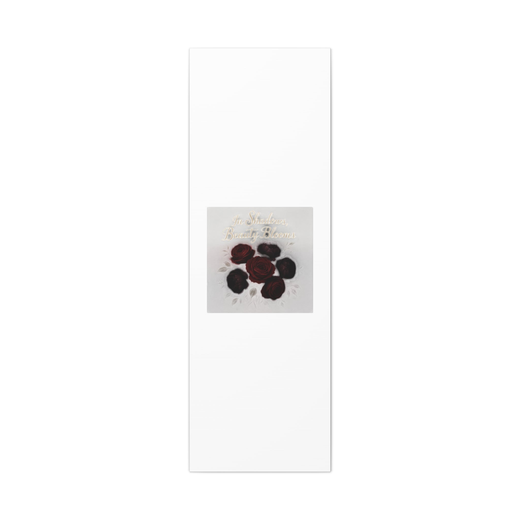 Canvas Wall Art - "In Shadows, Beauty Blooms" Dark Red Roses Stretched 1.25"