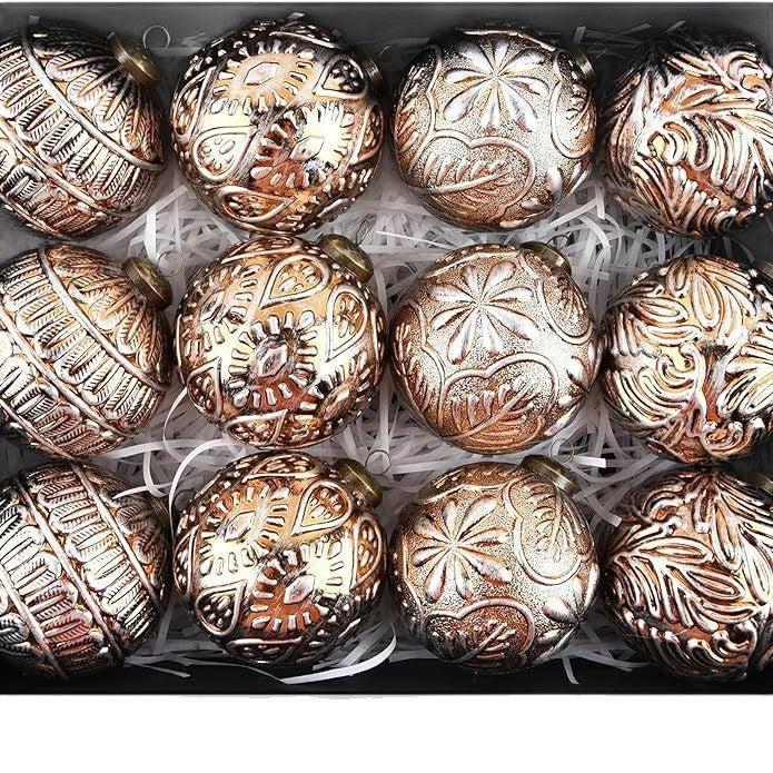 8CM12PCs Retro Christmas Ball Set Decorations