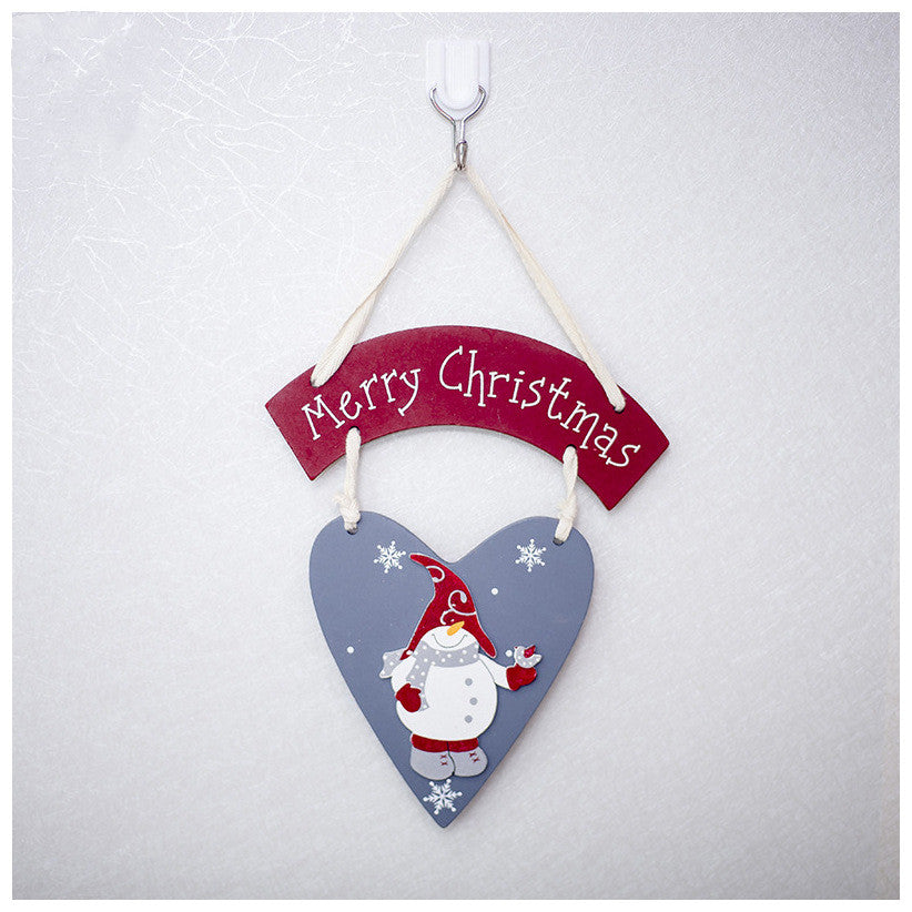 Christmas Wooden Decoration Creative Painted Tag