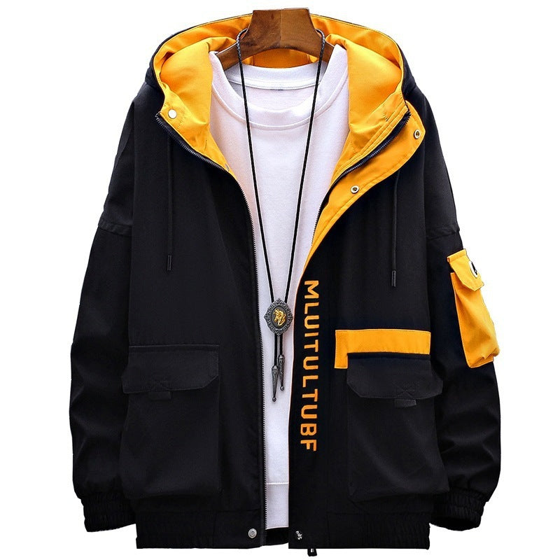 Men's Jackets Thickened Casual Trendy Hooded Tops