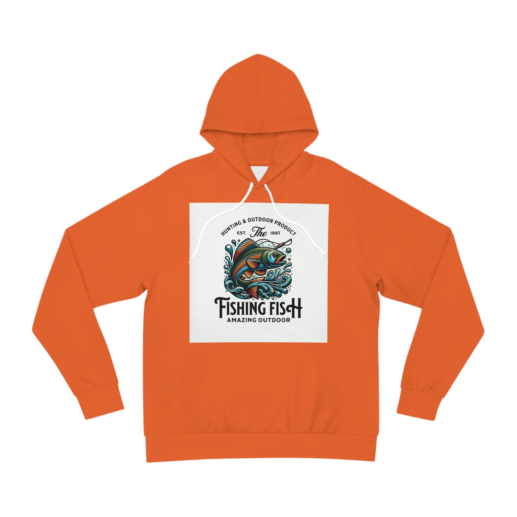 Fishing Fish Hoodie — Vintage Outdoor Angler Graphic Men Hoodie