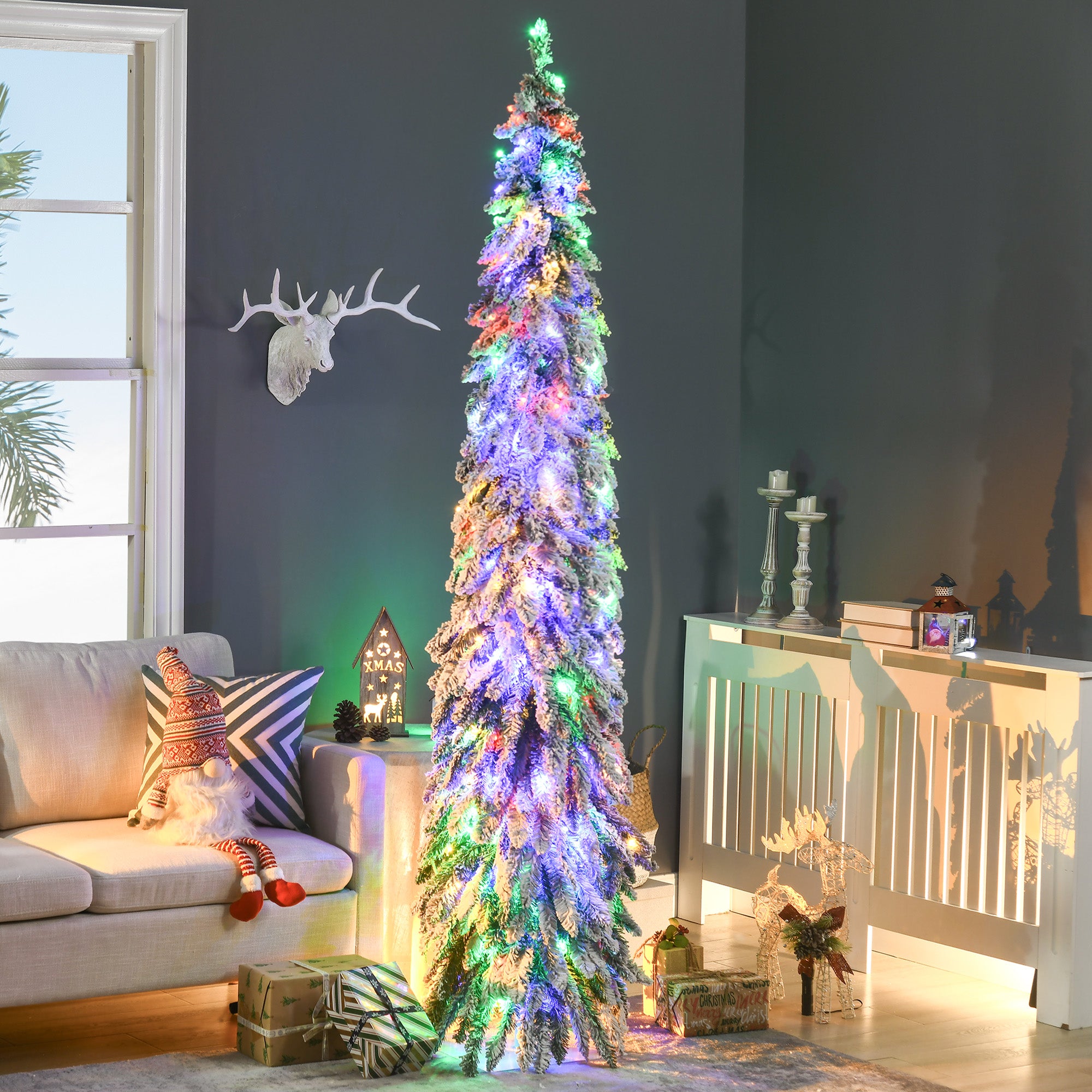 7' Artificial Slim Christmas Trees