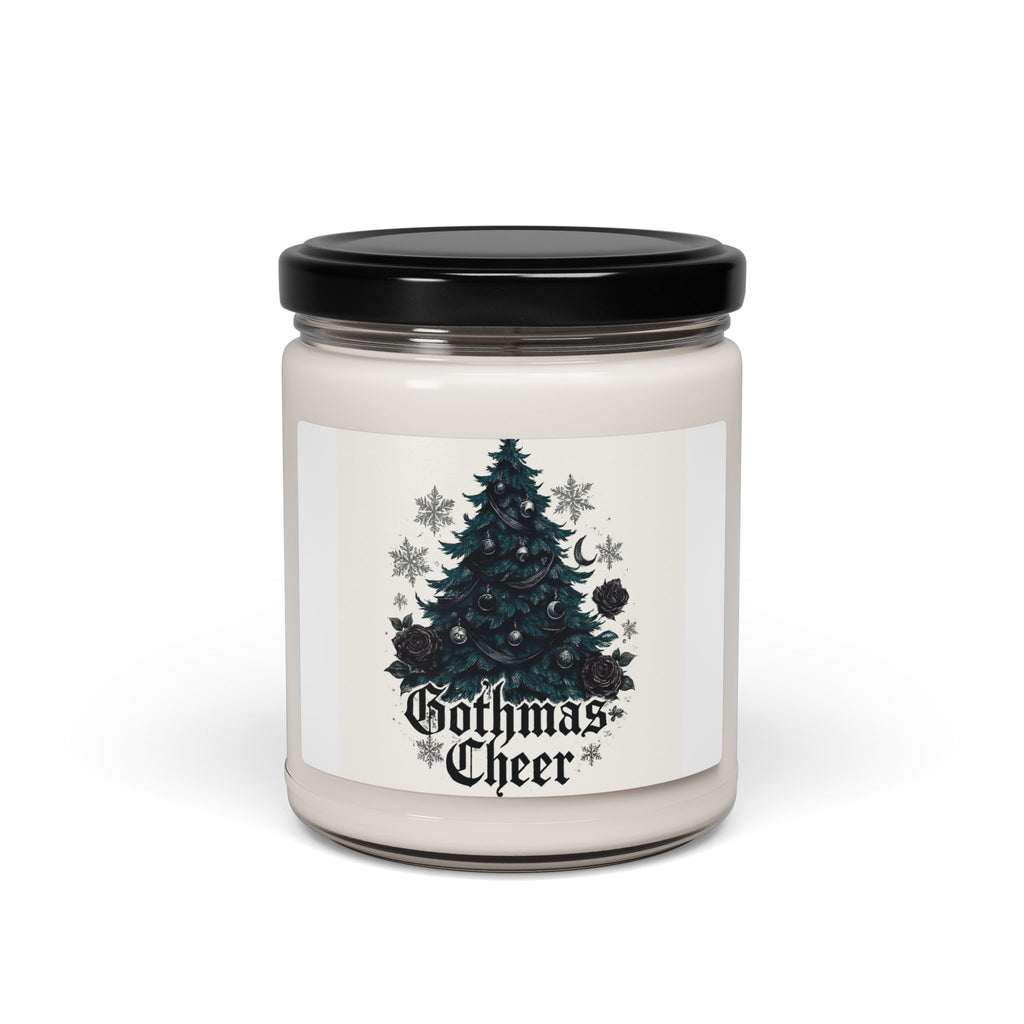 Gothmas Cheer Scented Soy Candle — 9oz Holiday Pine & Spice Jar