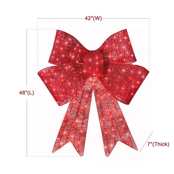 Light Up Christmas Decorative Bowknot