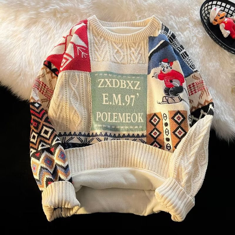 Heavy Velvet Thickening Sweater Men's Winter Fashionable Coat