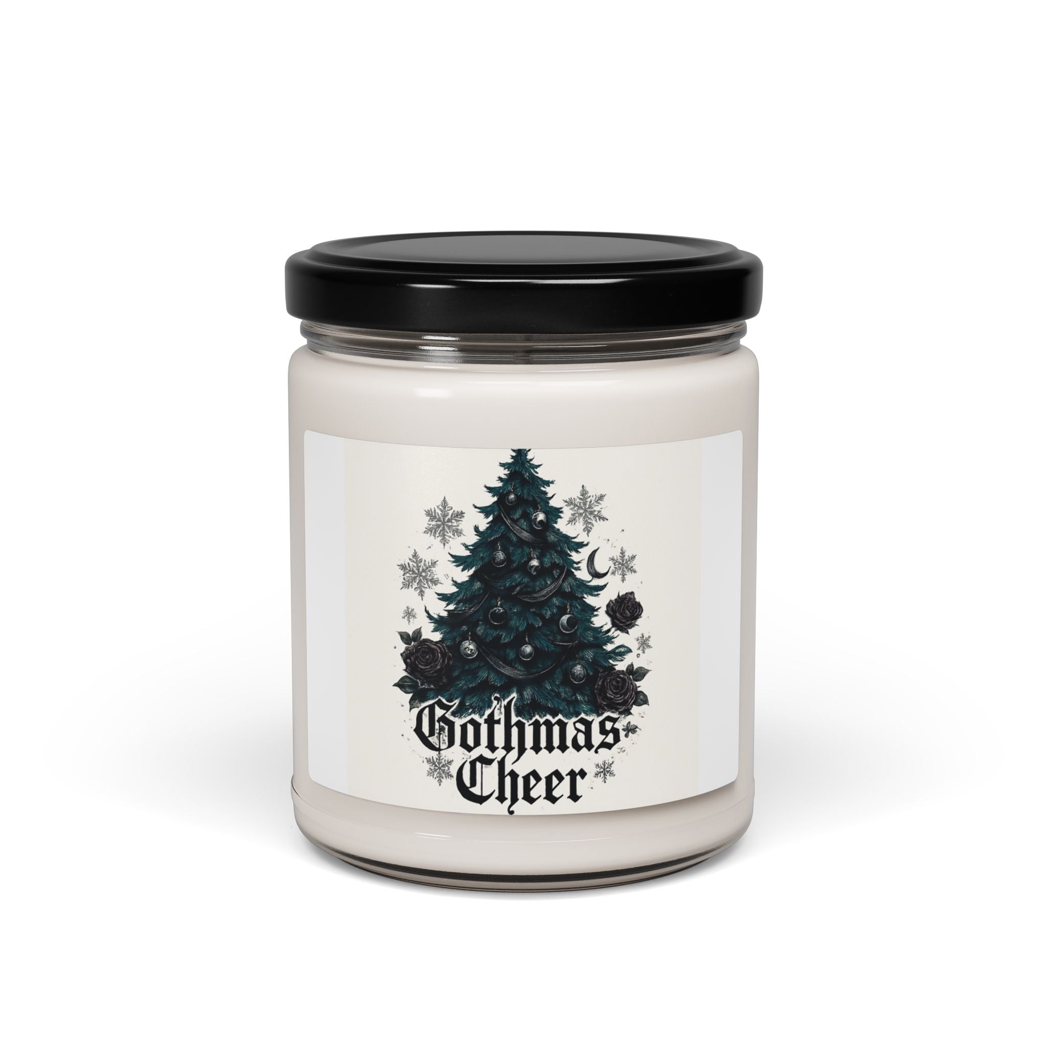 Gothmas Cheer Scented Soy Candle — 9oz Holiday Pine & Spice Jar