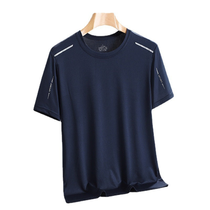 Ice Silk T-shirt Men's Quick-drying T-shirt T-shirt Breathable Trendy Top