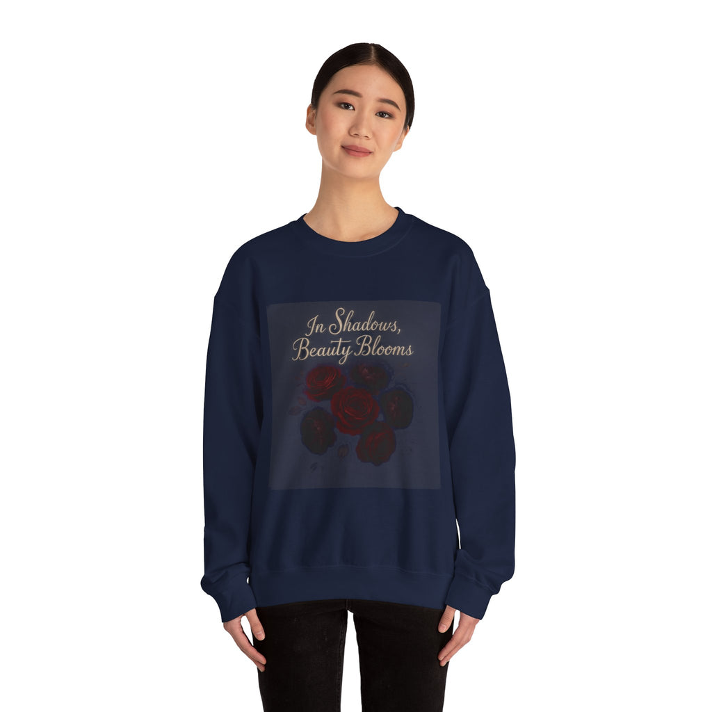 Floral Memory Crewneck Sweatshirt — Vintage Rose Petal Design