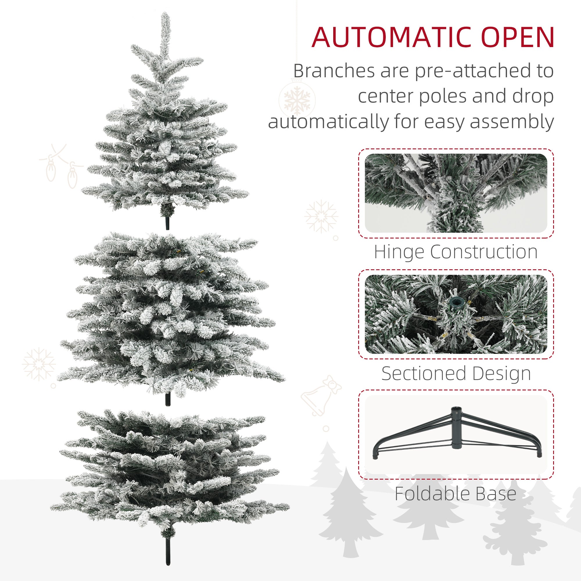 Snow Flocked Artificial Christmas Tree