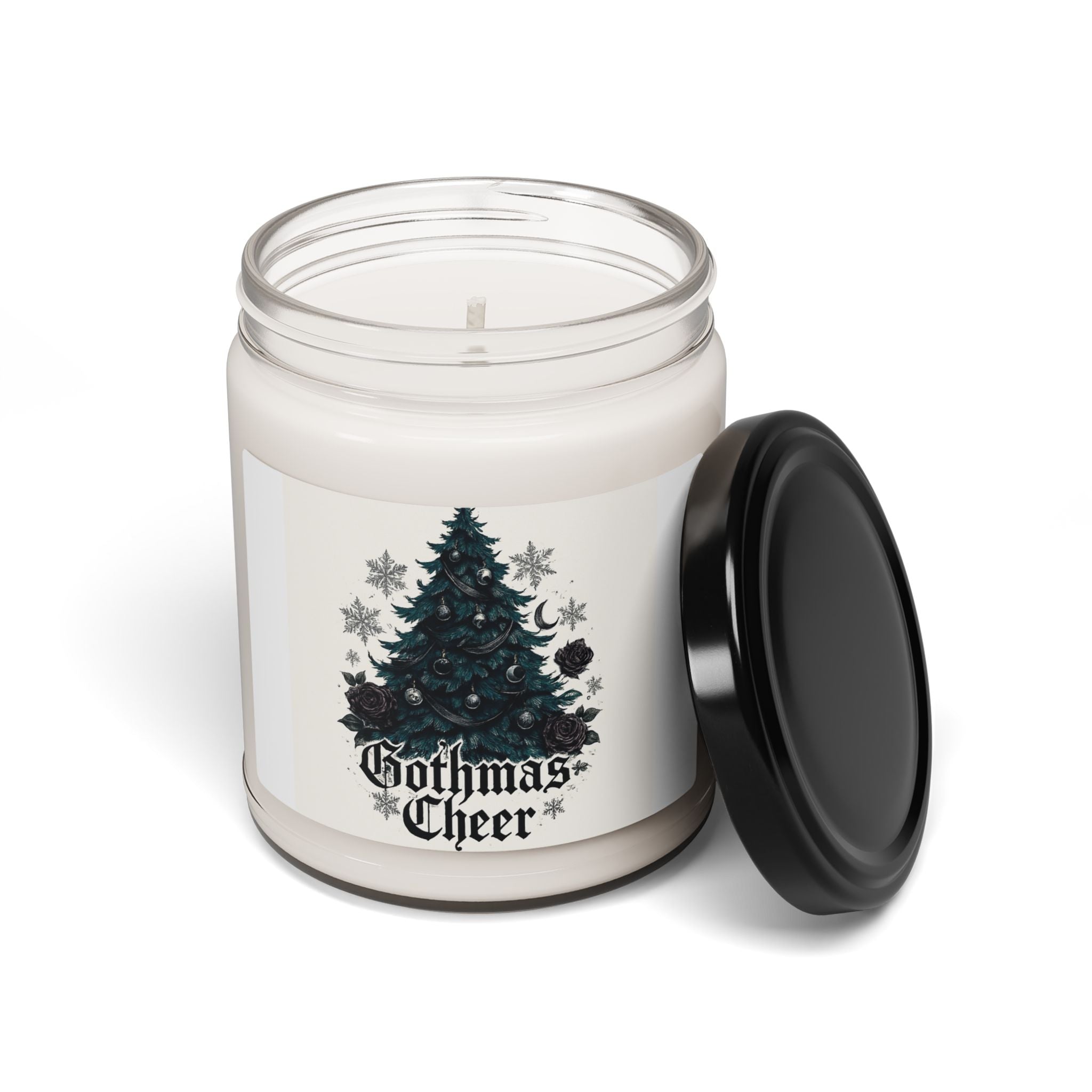 Gothmas Cheer Scented Soy Candle — 9oz Holiday Pine & Spice Jar