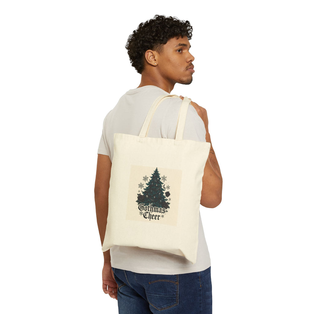 Tote Bag — Gothmas Cheer Christmas Tree Holiday Canvas Tote