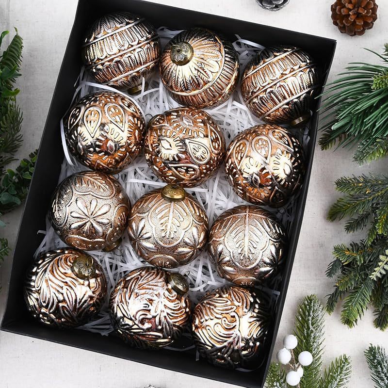 8CM12PCs Retro Christmas Ball Set Decorations