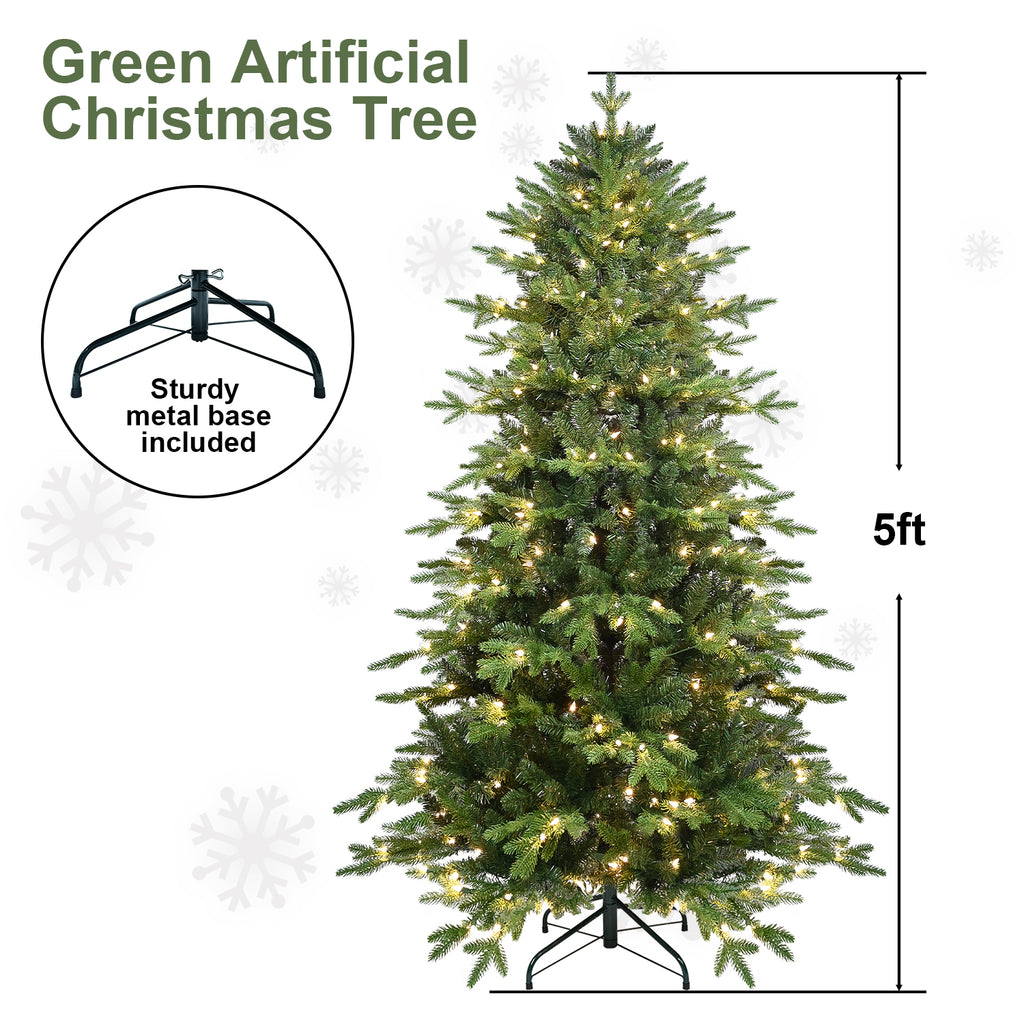 PVC Christmas Tree, Christmas Decorations, Green, With Lights