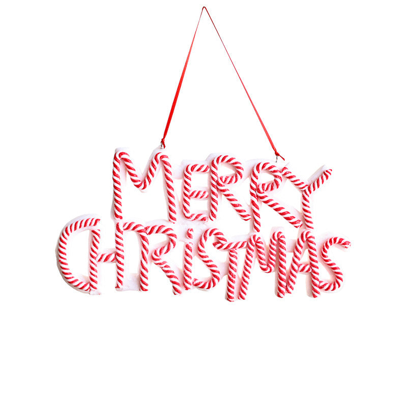 Merry Christmas Letter Plate Polymer Clay Christmas Tree Ornaments