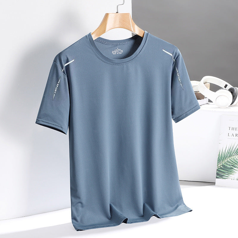 Ice Silk T-shirt Men's Quick-drying T-shirt T-shirt Breathable Trendy Top