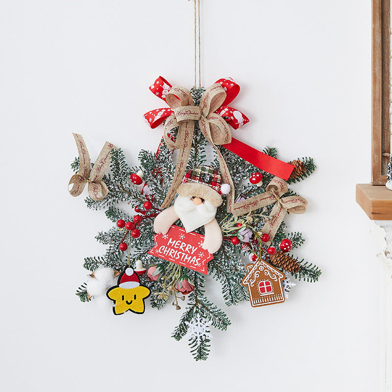 Christmas Decorations Creative Bowknot Garland Rattan