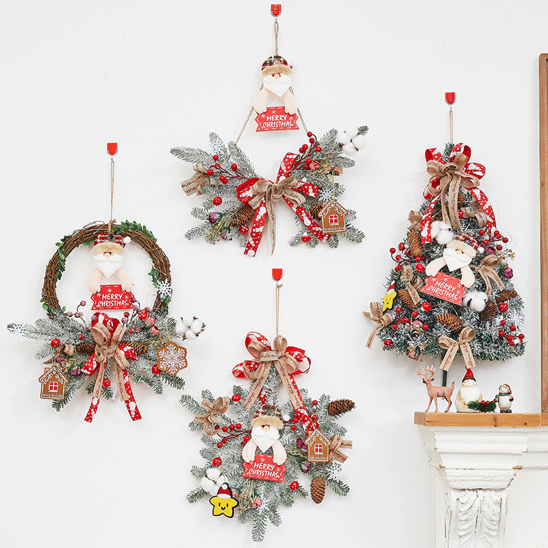 Christmas Decorations Creative Bowknot Garland Rattan