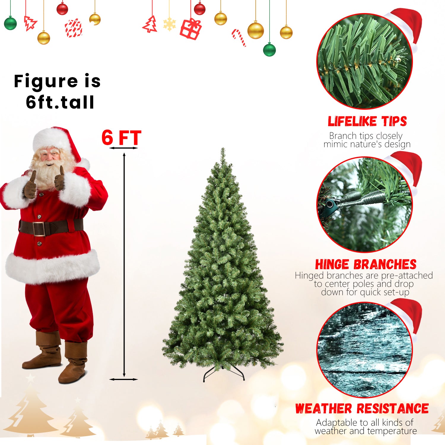 PE, PVC, Green Christmas Tree, Christmas Decorations