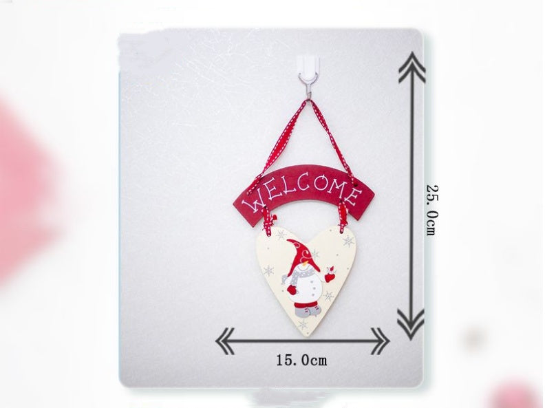 Christmas Wooden Decoration Creative Painted Tag