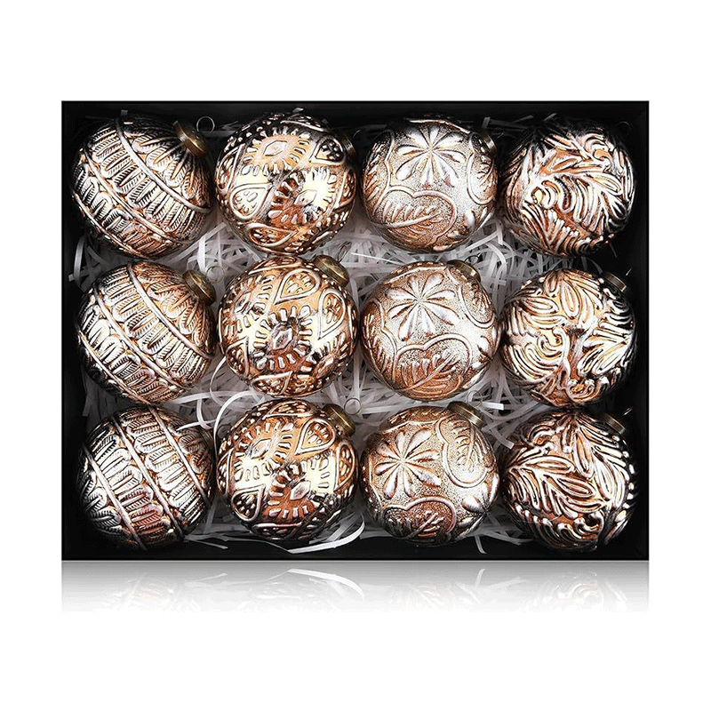 8CM12PCs Retro Christmas Ball Set Decorations