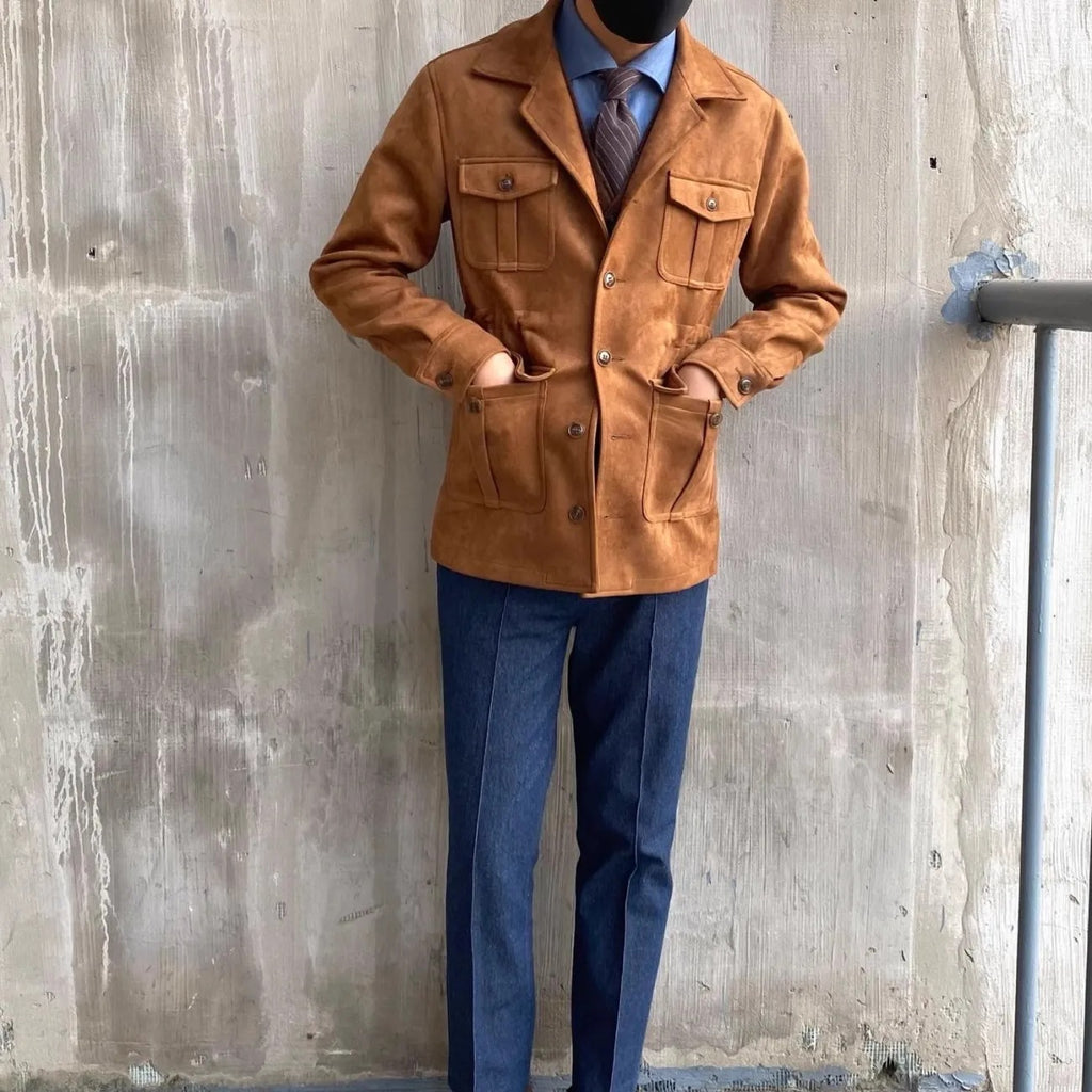 Japanese-style Retro Slim Jacket Men