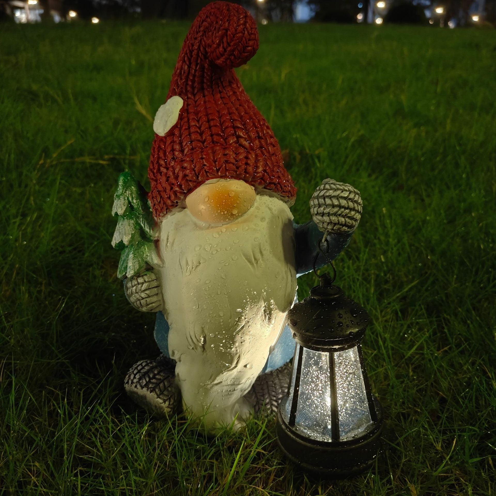 Christmas Snowman Resin Decorative Landscape Lamp