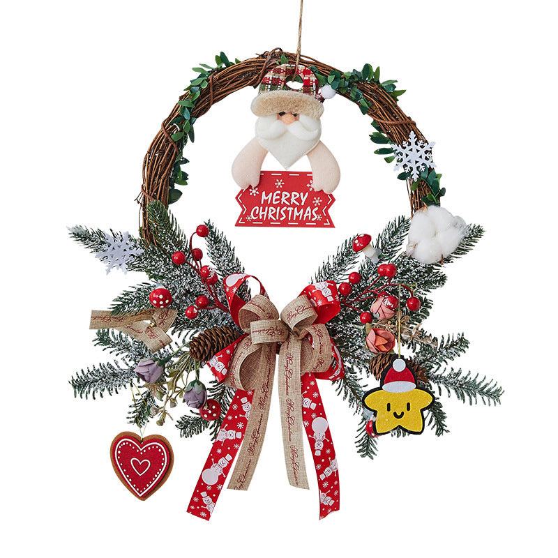 Christmas Decorations Creative Bowknot Garland Rattan