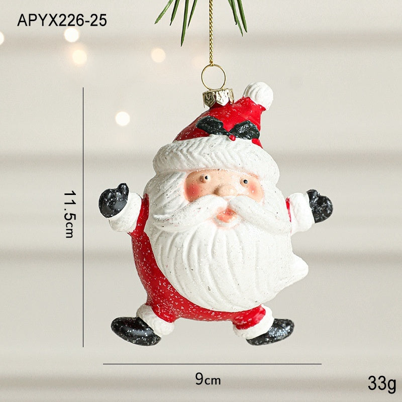 Christmas Tree Decorations Painted Plastic Christmas Pendant