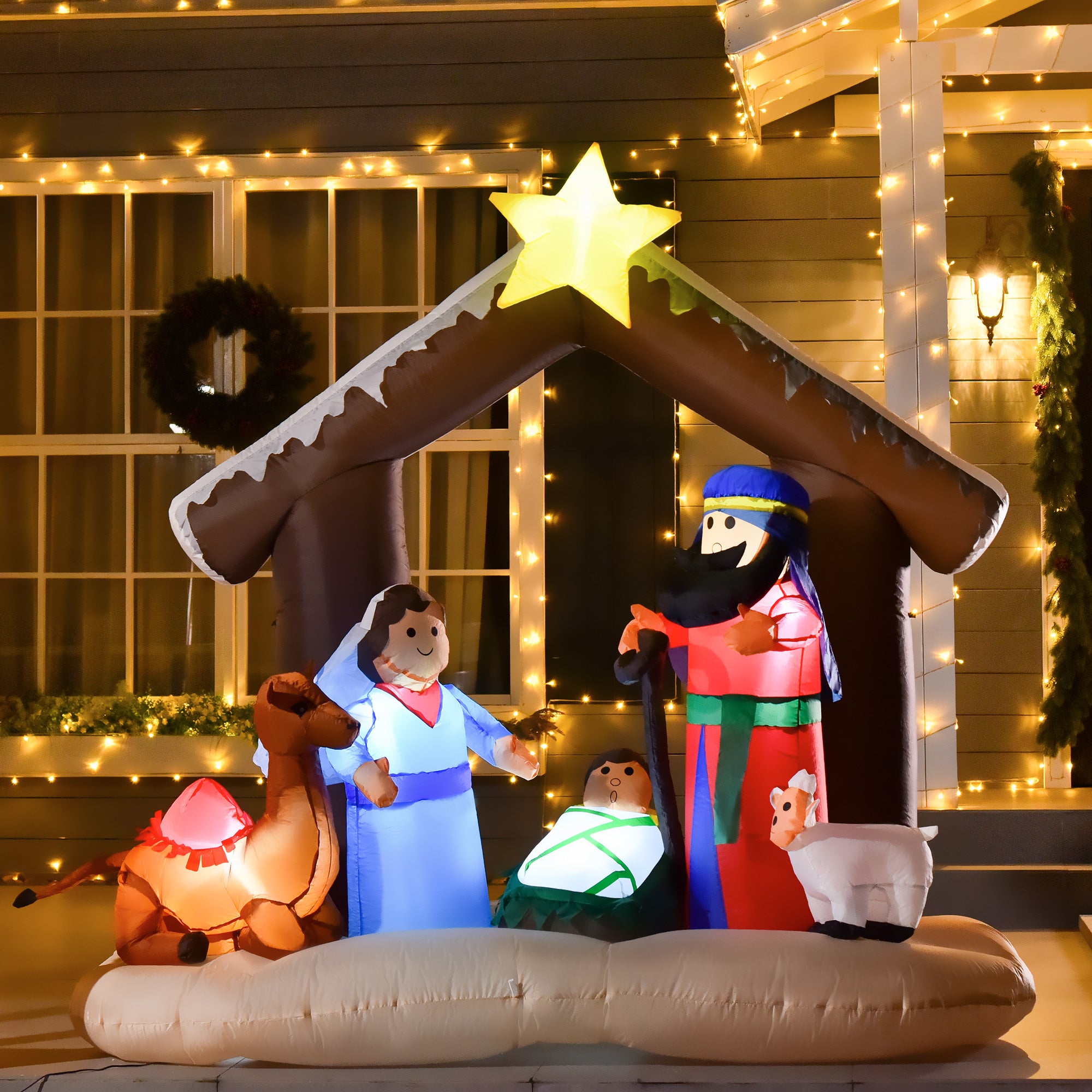6' Christmas Inflatable Nativity Scene